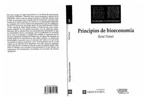 LIBRO Principio de Bioeconomia René Passet