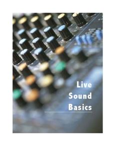 Live Sound Basics