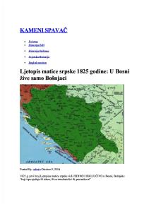 Ljetopis Matice Srpske-Samo Bosnjaci