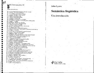 Lyons - Semántica Lingüística