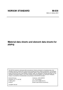 M630 Material Data Sheets Edition 6