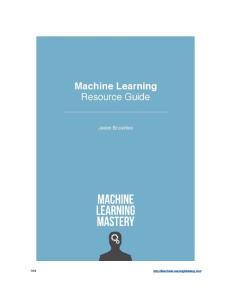 Machine Learning Resource Guide