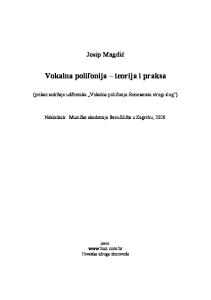 Magdic Josip-Vokalna Polifonija-teorija i Praksa