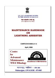 Maintenance Handbook on Lightening Arrester