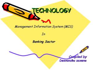 Management Information System (MIS) in Banking Sector
