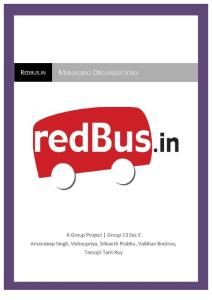 Managing Organizations Redbus Report