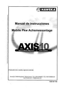 Manual Alineador Haweka Axis 10