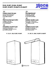 Manual Caldera Roca R-20 (Instalador)