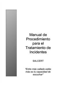 Manual de Tratamiento de Incidentes