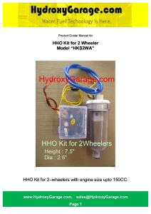 Manual for HHO Kit for Scooter