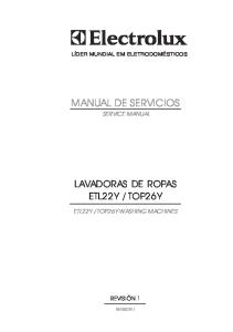 Manual Lavadoras Etl-22y y Top-26