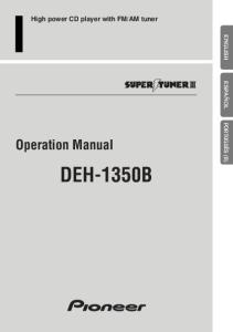 Manual Pioneer DEH-1350