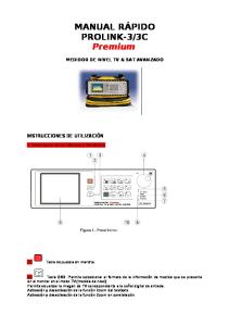 Manual Rápido Medidor de Campo - Promax - Prolink-3 Español