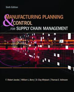 Manufacturing Planning and Control (sixth edition)