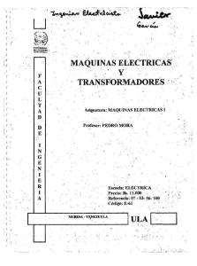 Maquinas Electricas y Transformadores I
