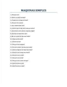 MAQUINAS SIMPLES Respuestas e Preguntas 2