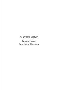 Mastermind - Pensar Como Sherlock Holmes