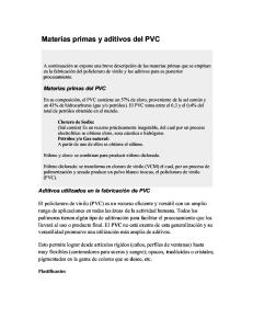 Materias Primas y Aditivos Del PVC