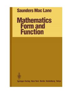 Mathematics, Form and Function - PDF