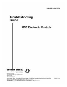 MBE Electronic Controls Trblshtng Guide