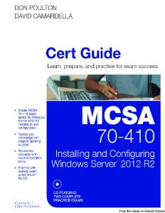 MCSA 70-410 Cert Guide R2 - Installing and Configuring Windows Server 2012