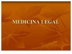 Medicina Legal Historia y Conceptos
