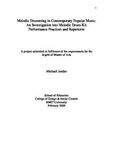 Melodic Drumming Thesis
