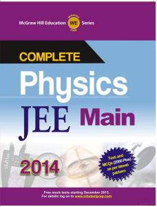 Mhe Physics Jee Main 2014