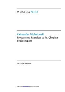 Michalowski - Prepatory Exercises to Chopin's Op. 10
