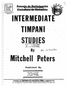 Michell Peters Intermediate Timpani Studies