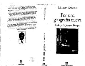 Milton Santos, Por una Geografía Nueva (completo)