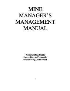 Mine Managers Manual