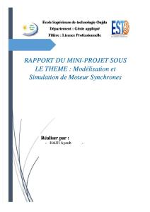 Mini projet: Modélisation (et Simulink) du MSAP