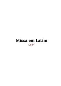 Missale Latinum / Missal Português
