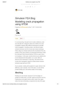 Modelling Crack Propagation Using XFEM Important