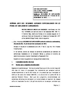 MODELO Apelacion Contra Segundo Juzgado Penal de Sjl 03 Noviembre