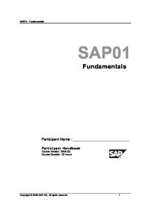 Modul SAP 01 Fundamental