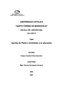 MonografÍa Aportes de PlatÓn y AristÓteles a La n