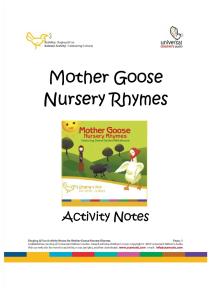 Mother Goose Nursery Rhymes: Activity Notes