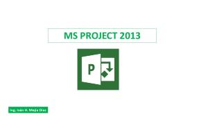 Ms Project 2013 - Sesion 01