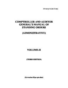 MSO(Administrative) Vol II