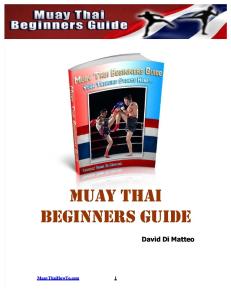 Muay Thai Beginners Guide