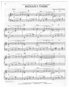 [Music Sheet] Nino Rota - The Godfather - Michael's Theme (for Piano)