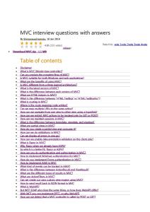 MVC Interview Questions With Answers