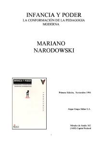 NARODOWSKI, Mariano. Infancia y Poder. Cap. 1