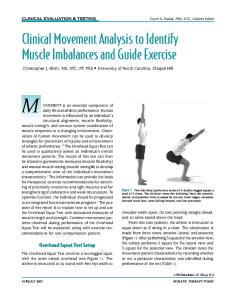 NASM Clinical Movement Analysis (PDF, 411K)
