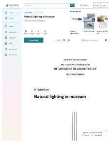 Natural Lighting in Museum