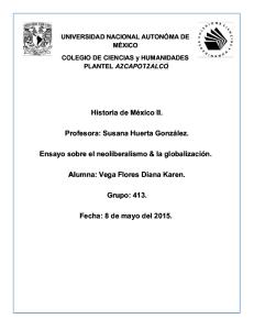 Neoliberalismo y globalización