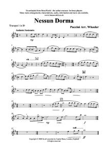 Nessun Doma - Brass5 - Wheeler - Puccini