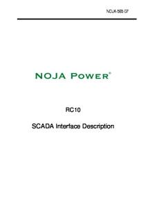 NOJA SCADA Interface Description